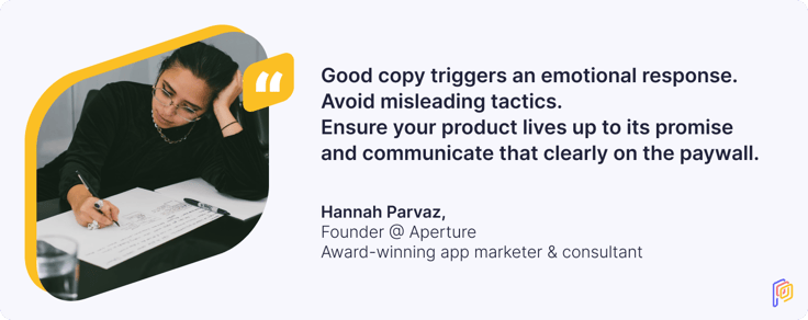 Hannah Parvaz on Paywall Copywriting 